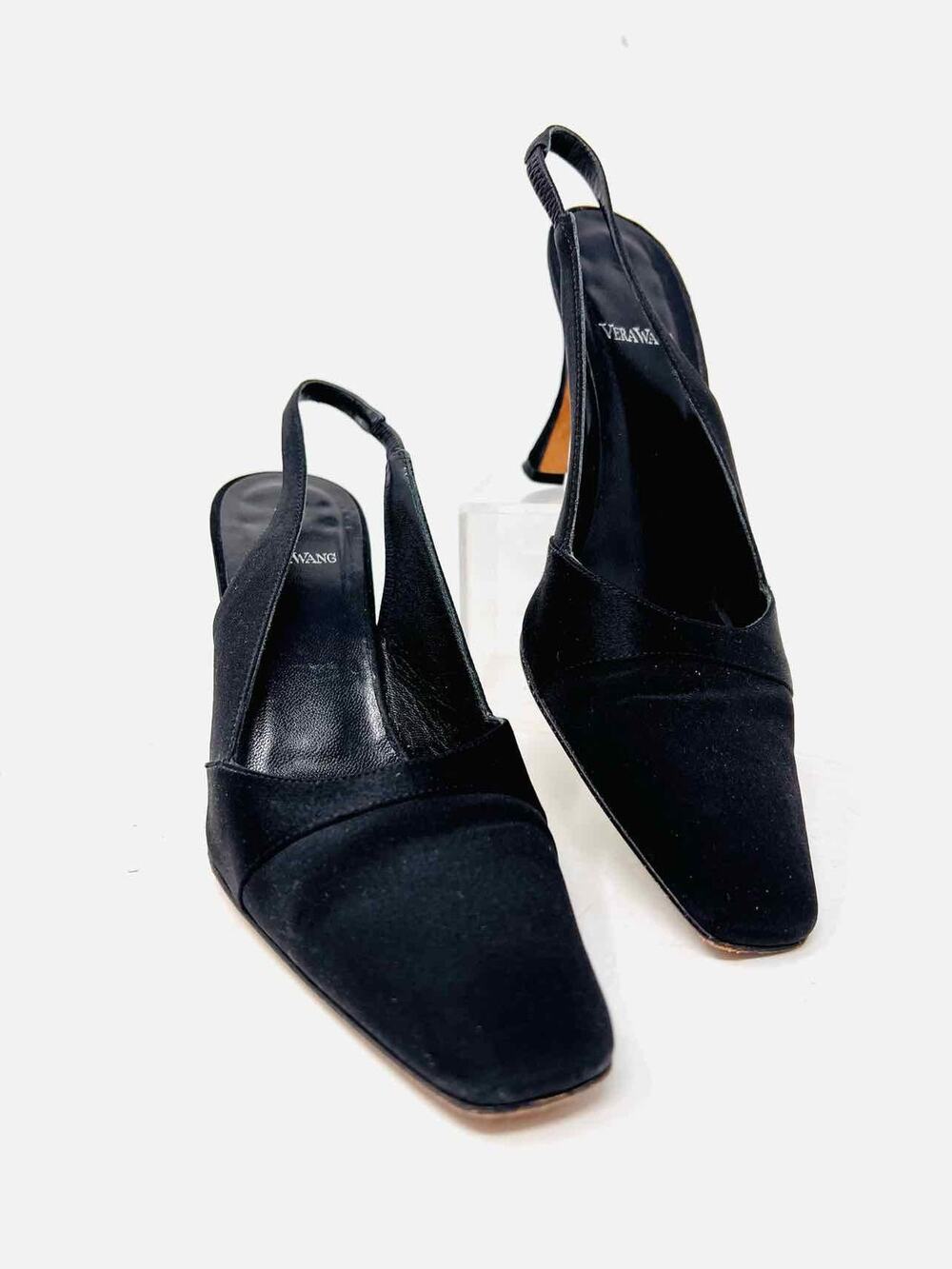 Vera Wang Size 5.5 Black Slingbacks Shoes Pumps